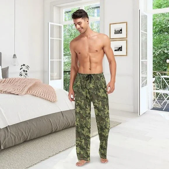 Flannel Pajama Mens Camo Fleece Lounge Pants Night Moves
